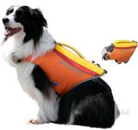 New Large Size Dog ZLX Dog Life Jacket, High Buoyancy Dog Life Vest with Secure Handle, Ripstop Lifejacket for Swimming, Boating, Water Safety, Adjustable Lightweight Floating Pet Preserver, Medium, Orange