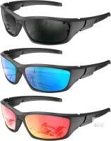 New 3-Pack O/S Unisex Adult Kaliyadi Polarized UV400 Sunglasses - Protection Running Cycling Outdoor