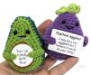 New 6pc Crochet Emotional Support Vegetables, Up To 3.5" - 2