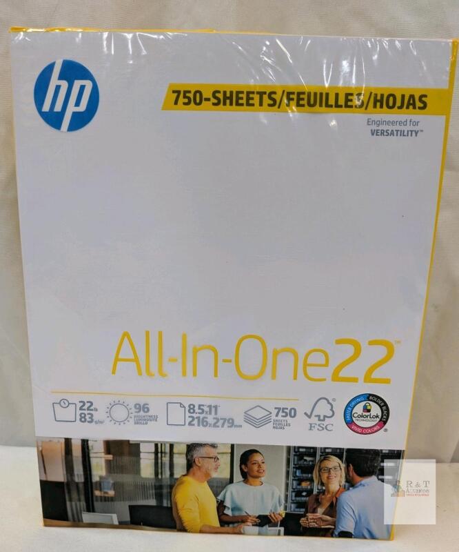 HP All-In-One22 Printer Paper, 8.5x11 in, 22lb, 96 Bright, 750 Sheets, ColorLok, FSC Certified