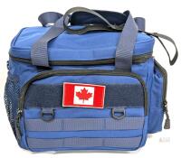 New Blue Tactical Lunch Box, Large Leakproof Insulated Lunch Bag, Heavy Duty Lunch Cooler Bag with MOLLE Lunch Pail for Work Camping Fishing Picnic With Removable Canadian Flag Patch & Carry Strap