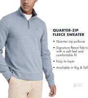 New Size 3XL Men's TOMMY HILFIGER Big & Tall "Bill" Quarter-Zip Mock Neck Sweatshirt