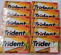 10-Packs New Trident Tropical Twist Sugar-Free Gun , Sealed . BB 2027 MA 06