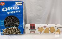 Oreo Puffs Cereal 283g & Walker's All-Butter Festive Shapes Shortbread 175g Holiday Pack