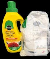 [See Desc] New Miracle-Gro Concentrated Liquid All Purpose Plant Food 12-4-8 950ml - GRD Calcium Nitrate 13-0-0 Soluble Fertilizer 2lbs
