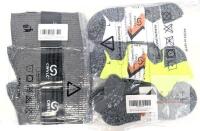 6 New Pairs Size LG Unisex CWVLC Cushioned Anti-Blister Hiking Socks (Grey) & Cushioned Compression Athletic Ankle Socks (Neon Green, Grey, White)