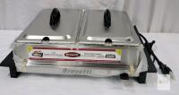 Bravetti 2-Tray Stainless Steel Buffet Server & Warming Tray , Model # KP206B . Never Used