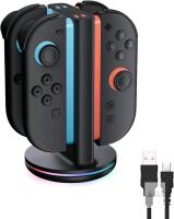 New 3rd Party Charging Dock for Nintendo Switch 2 JoyCon 2 Controller [Dual-Direction Charging Design] Magnetic, LED Indicator,4-in-1 Fast Charger Stand Station Compatible with Joy Con 2 Accessories