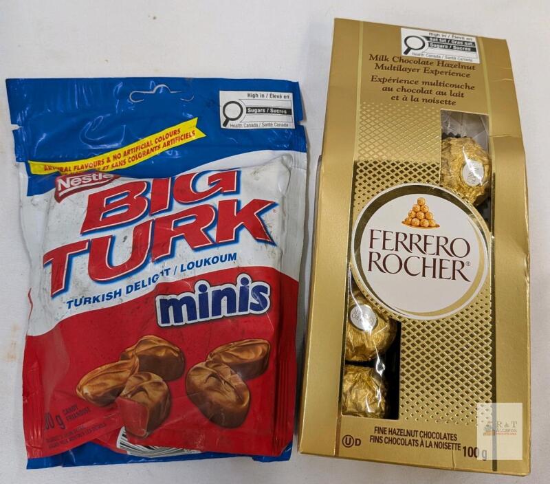 bb 2026 / 2027 Nestl&eacute; Big Turk Minis 100g & Ferrero Rocher Hazelnut Chocolates 100g Sealed Canada