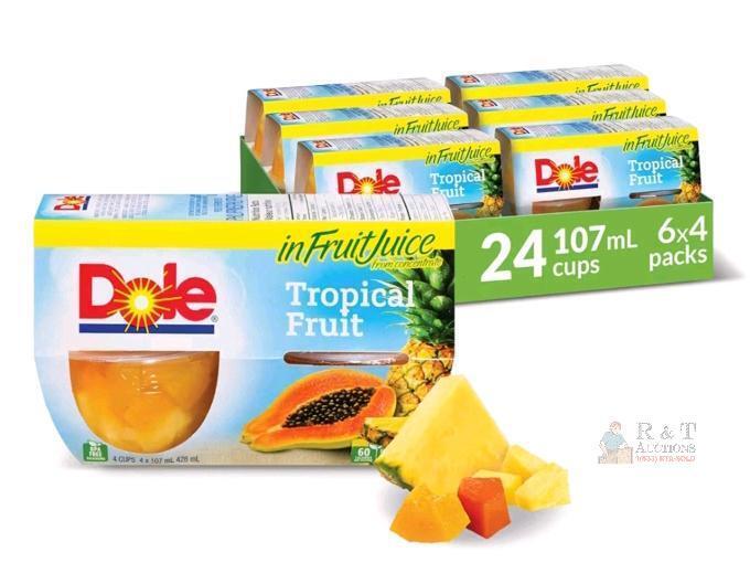 [BB 2026 05 23] Six 4-Packs Dole Tropical Fruit Cups . 24 Cups Total