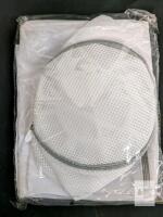 CABAX Mesh Laundry Wash Bags Set of 6, White Polyester, Zipper Closure, Multiple Sizes, New