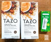 [bb 04-12 2026] New Soda Stream Bubly Drops (Makes About 12L of Bubly Lime) & 2&times; Tazo Chai Latte 946ml