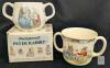 Vintage 1977 Schmid Beatrix Potter Peter Rabbit Music Box, Wedgwood Peter Rabbit Beatrix Potter Double Handled Children's Mug With Original Box & Royal Doulton Bunnykins Double Handled Mug, Up To 7.5" Tall - 6