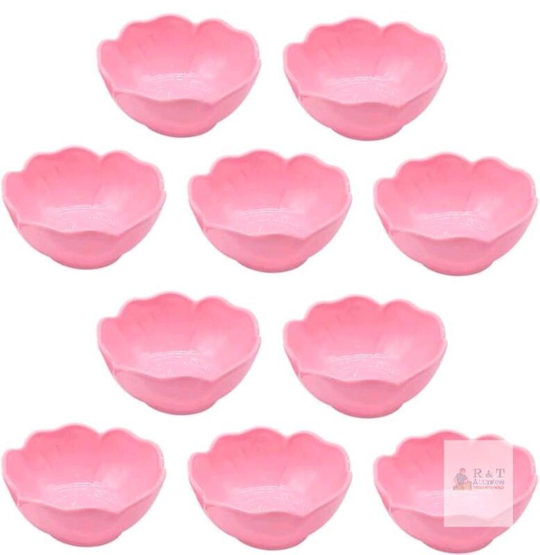 New 10pcs Rowcay Pink Sakura Cherry Blossom Facial Mask Mixing Bowls, Beauty Tools for Spa Facial Treatments, Compact Bowls for Mixing Essential Oils, 3.2" D &times; 1 5" High