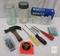 Tools , Jars & Water Filters . See photos