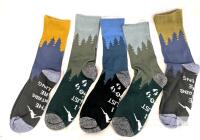 New 5-Pack Size XL Men's Anotion Funny Hiking Socks Soles Say "The Mountains Are Calling / I Must Go"
