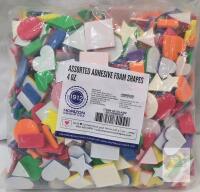 Horizon Group USA Assorted Adhesive Foam Shapes, 4 oz, Multi-Color, Hearts, Stars, 84109-AMZ