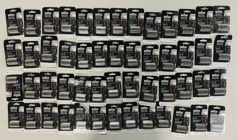 52 New BRAUN SERIES 8 Replacement Shaver Heads, German-Made, 21283873 / 83M