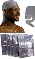 5 New 2-Pack GREY DuragPro 100% Premium Satin Unisex Durags