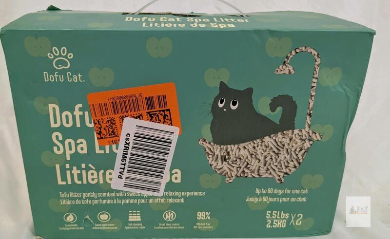 New Dofu Cat Tofu Spa Litter &ndash; 100% Natural, Apple-Scented, Clumping Cat Litter &ndash; 99% Dust-Free, Low-Tracking & Eco-Friendly &ndash; Gentle on Paws & Odour Control (5kg)