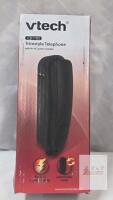 VTech CD1103 Trimstyle Corded Telephone, Black, Table/Wall Mountable