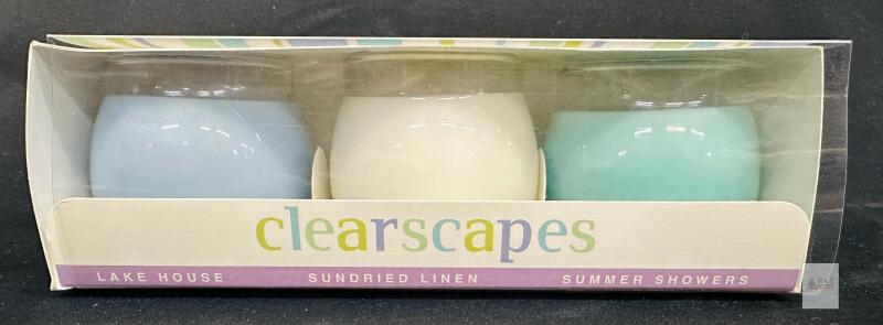 Candle-lite Clearscapes Scented Jar Candles Set &ndash; Lake House, Sundried Linen, Summer Showers