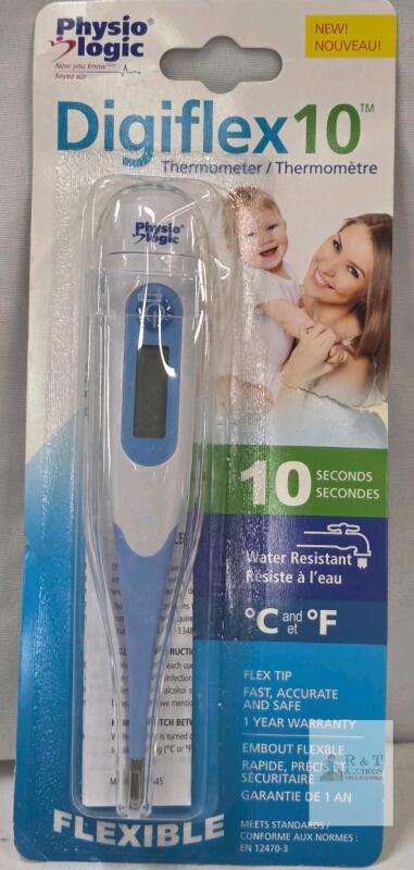 Physio Logic Digiflex 10 Digital Thermometer &ndash; Fast 10-Second Readings, Flexible Tip, Water Resistant