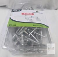 Surebonder FPC88A-100 Aluminum Blind Rivets 1/4" Diameter 1/2" Grip Dome