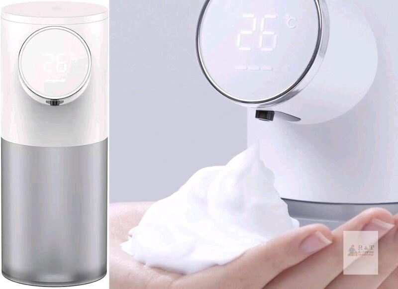 New Eudors Automatic Touchless Soap Dispenser - Electric Dish Foam Soap Dispenser with Temperature Display, Rechargeable Waterproof for Kitchen Sink, Bathroom, Office, Hotel, Restaurant (Colours May Vary)
