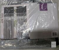 Lush Decor Night Sky Curtain Panel, 42" x 84", Black/Grey, Ombre Sequin Rod Pocket