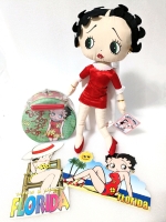 Vintage BETTY BOOP Limited Edition Collector's Candy Tin (Sealed), Florida Post Cards & New 14.5" Tall Plush Betty.