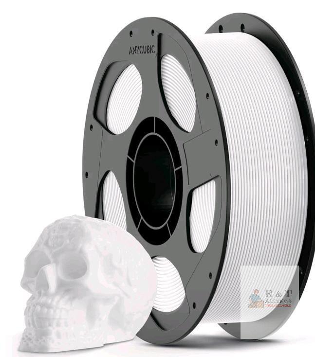 New - ANYCUBIC 3D Printer Filament, Intelligent Identification 3D Printing PLA Filament 1.75mm Dimensional Accuracy +/- 0.02mm, 1KG Spool (2.2 lbs),Bright White - Sealed