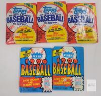 1988 Topps & 1990 Fleer MLB Baseball Sealed Trading Card Wax Packs