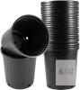 New 10-Pack Round 1-Gallon Black Plastic Plant Pots