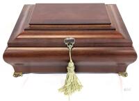 Vintage BOMBAY Music Box Jewelry Box Plays "It's A Wonderful World", 11" &times; 8" &times; 4.75" Tall, Music Plays Well