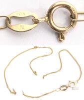Stamped 10K Gold Broken Fine Bracelet, Stamped on Connecting Link, 0.6g