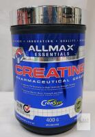 ALLMAX Nutrition - Creatine Monohydrate, Micronized Creatine Powder for Strength and Muscle Recovery, Gluten Free & Fast Absorbing - 400g . BB 2028 / 09