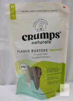 New - Crumps Naturals Plaque Busters Advanced Dental Sticks for Medium/Large Dogs . BB 2028 FEB 23