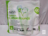 6-Packs New ForPro Premium Cotton Rounds . 6 Packs - 100 Per Pack