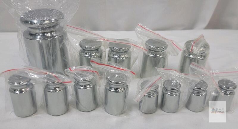 New - 13pcs Scale Weights . 4 &times; 50g , 4 &times; 100g , 4 &times; 200g & One (1) 1kg . 2400grams / 2.4kg