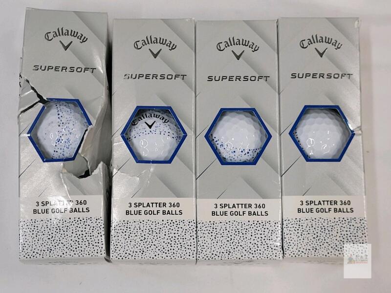12 New Callaway Supersoft Splatter 360 Golf Balls
