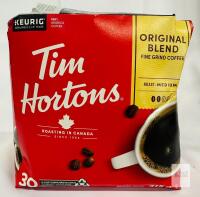 Tim Hortons Original Blend Medium Roast Keurig K-Cup Pods, 30 Count, 315g, Lot 5167 YB PL107