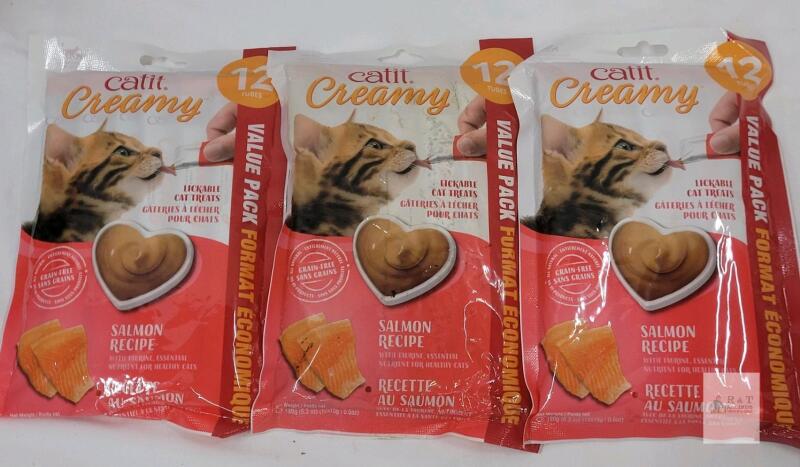 36-Tubes Catit Creamy Salmon Recipe Lickable Cat Treats - BB 2026 JUN 11