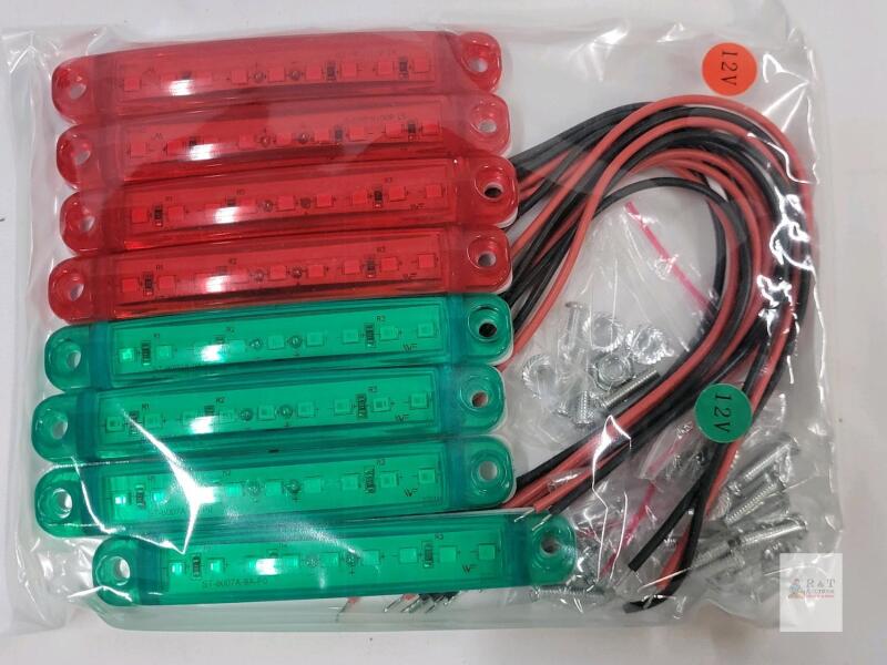 New - UCINNOVATE 8Pcs Boat Navigation Lights, Stern Lights for Boats, Marine Led Strip Lights for Boat