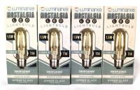 4 New Nostalgia LED Lightbulbs 1.5W, E26 Base / 80 CRI.