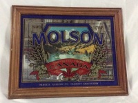 Beer Sign MOLSON Bar Mirror 20 x 16 inches