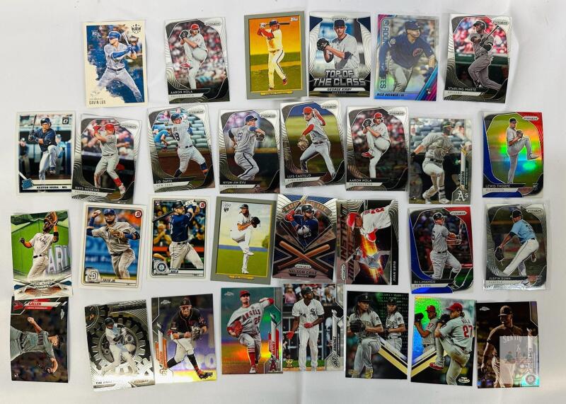 2020 Topps Chrome & Panini Prizm Baseball Cards Lot, Rookies, Inserts, Chrome, Prizm