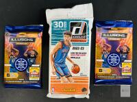 2020-21 Panini Illusions NBA 6-Card Packs & 2022-23 Donruss Value Pack 30 Cards Sealed