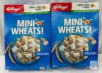 Kellogg's Mini-Wheats Original Cereal, 2 Boxes (400 g Each), Best Before May 28, 2026
