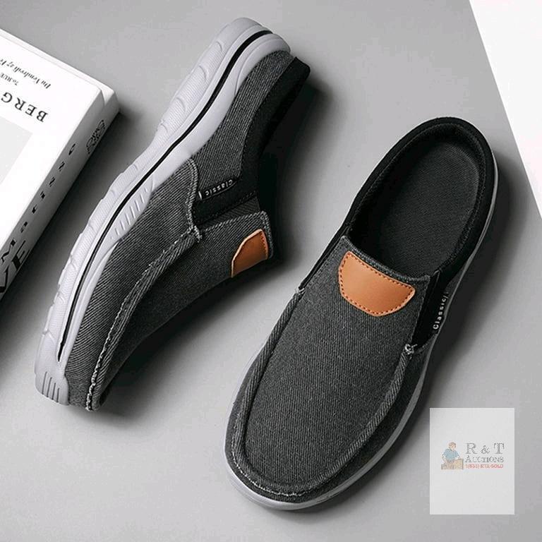 New Size 45 Men's Canvas Slip-On Orthopedic Foam-Cushioned Loafers
